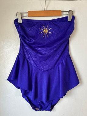 Vintage Christina One Piece Strapless Celestial Swimsuit